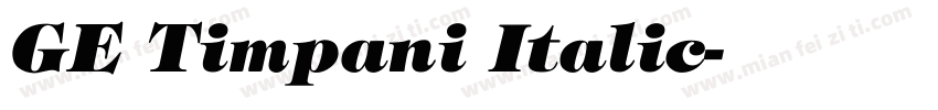 GE Timpani Italic字体转换
